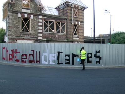 Big Bang : 1er salon de l'art et de l'édition du Val de Marne / Intervention sur les palissades du nouveau commissariat de la ville